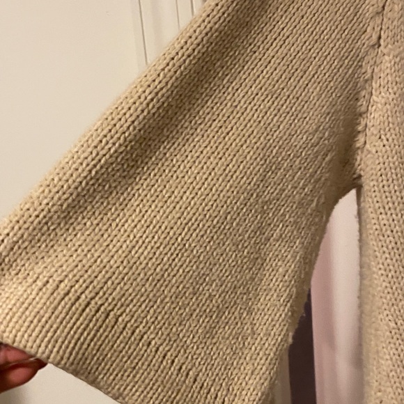 Vintage Suzie Tan Button-Up Cardigan w/hood - Picture 3 of 6